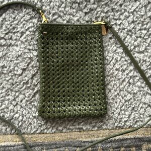 ✨Clare V ✨ Poche Army Green Rattan